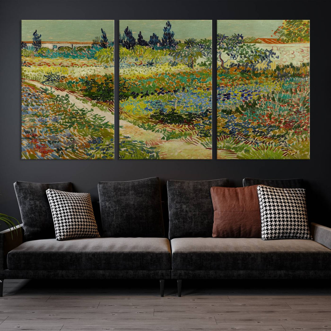 Van Gogh Print Garden at Arles Wall Art Canvas Wall Decor Modern art framed