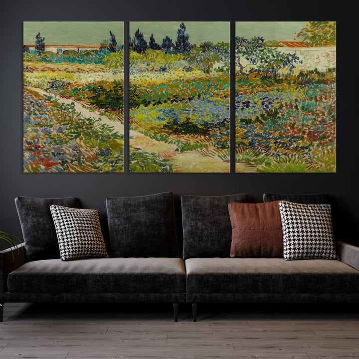 Van Gogh Print Garden at Arles Wall Art Canvas Wall Decor Modern art framed