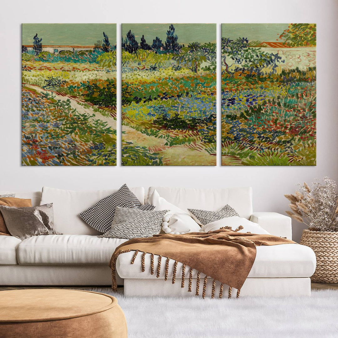 Van Gogh Print Garden at Arles Wall Art Canvas Wall Decor Modern art framed