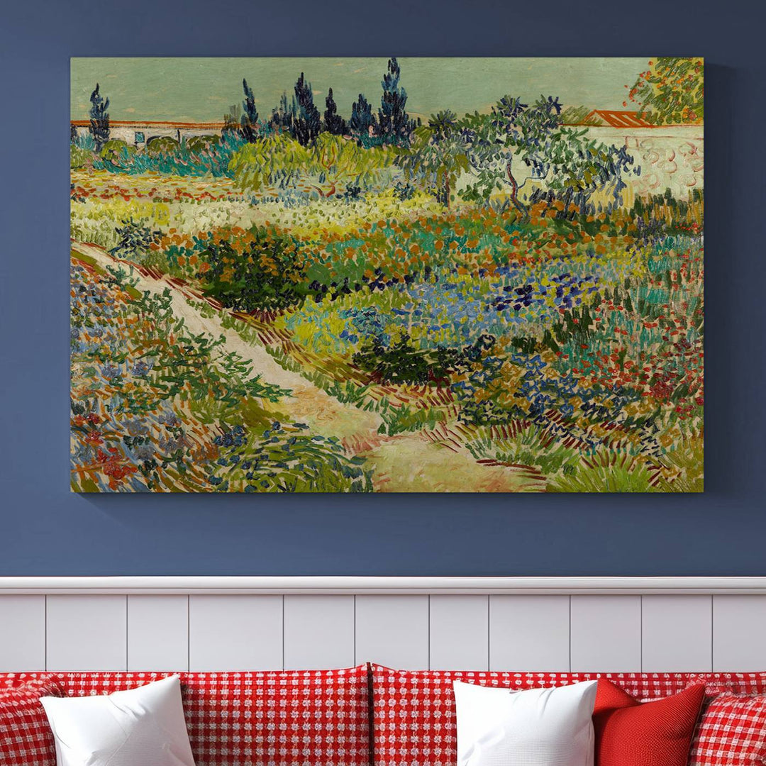 Van Gogh Print Garden at Arles Wall Art Canvas Wall Decor Modern art framed