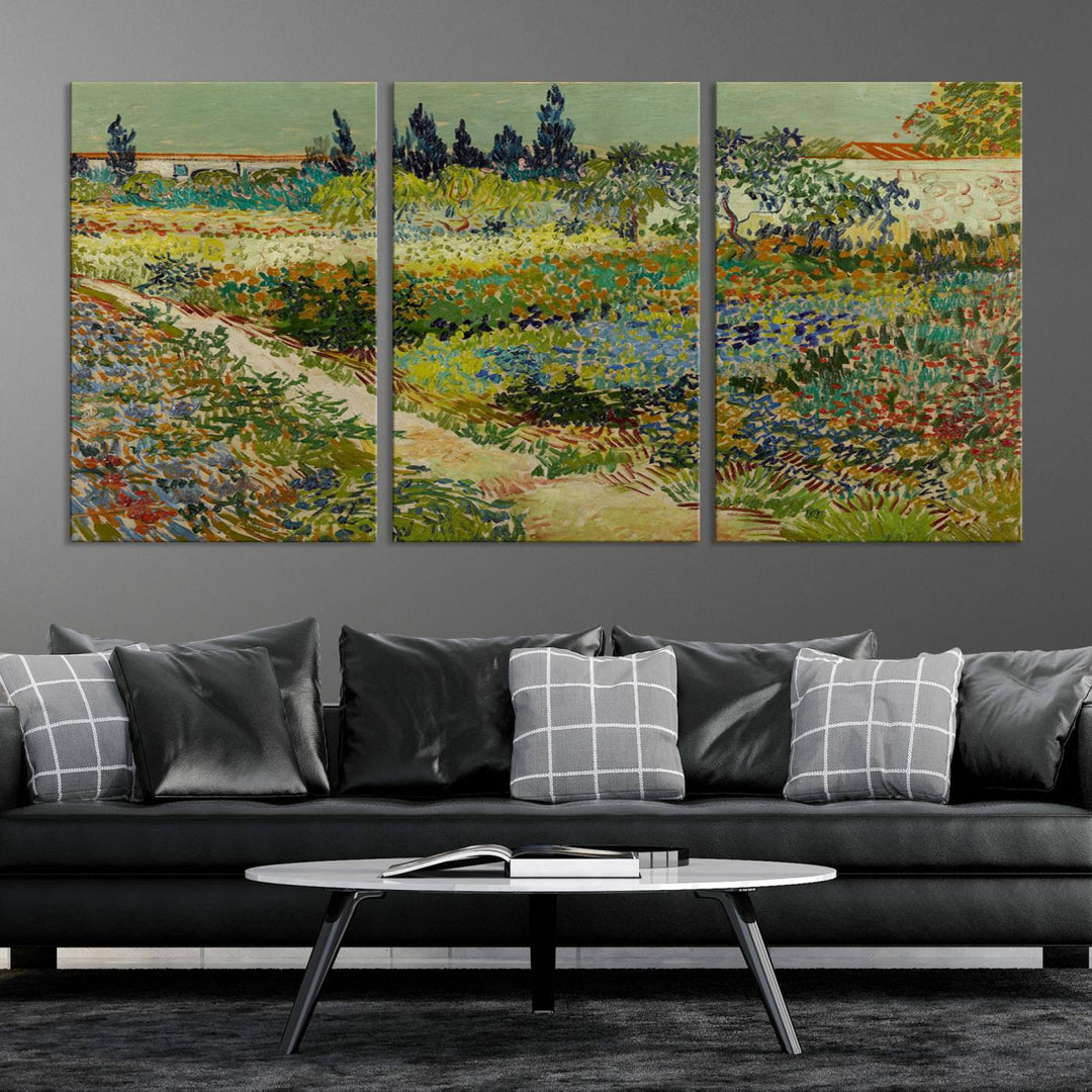 Van Gogh Print Garden at Arles Wall Art Canvas Wall Decor Modern art framed