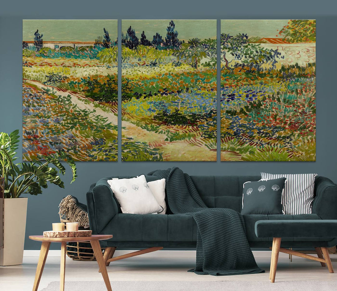 Van Gogh Print Garden at Arles Wall Art Canvas Wall Decor Modern art framed