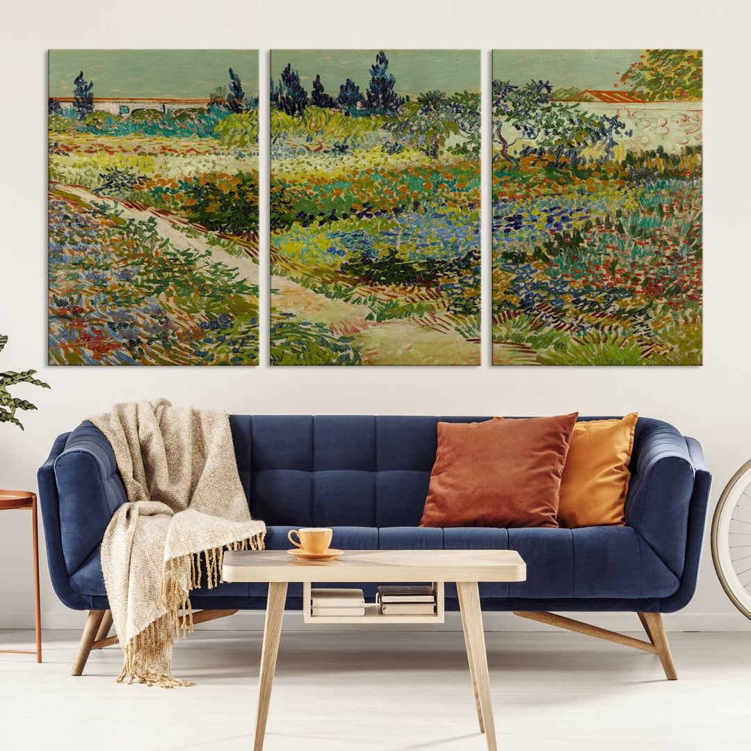 Van Gogh Print Garden at Arles Wall Art Canvas Wall Decor Modern art framed