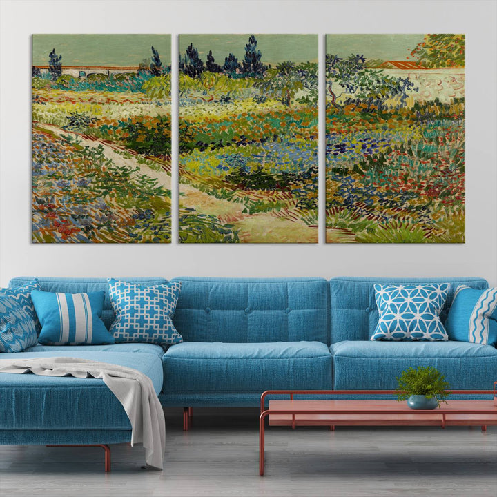 Van Gogh Print Garden at Arles Wall Art Canvas Wall Decor Modern art framed