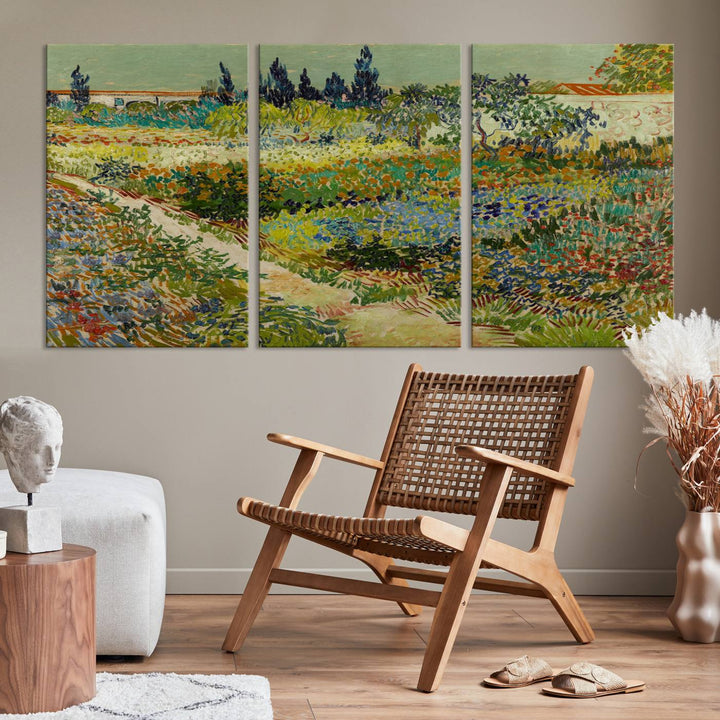 Van Gogh Print Garden at Arles Wall Art Canvas Wall Decor Modern art framed