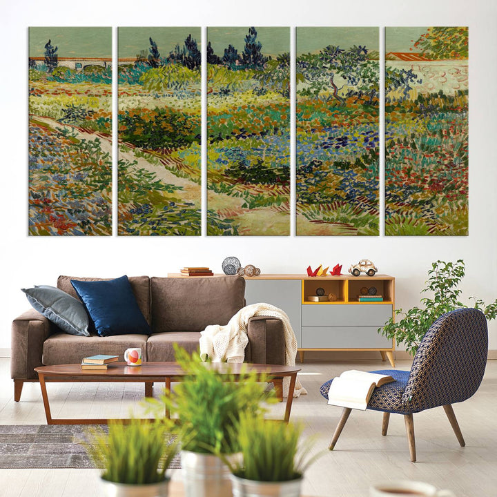 Van Gogh Print Garden at Arles Wall Art Canvas Wall Decor Modern art framed