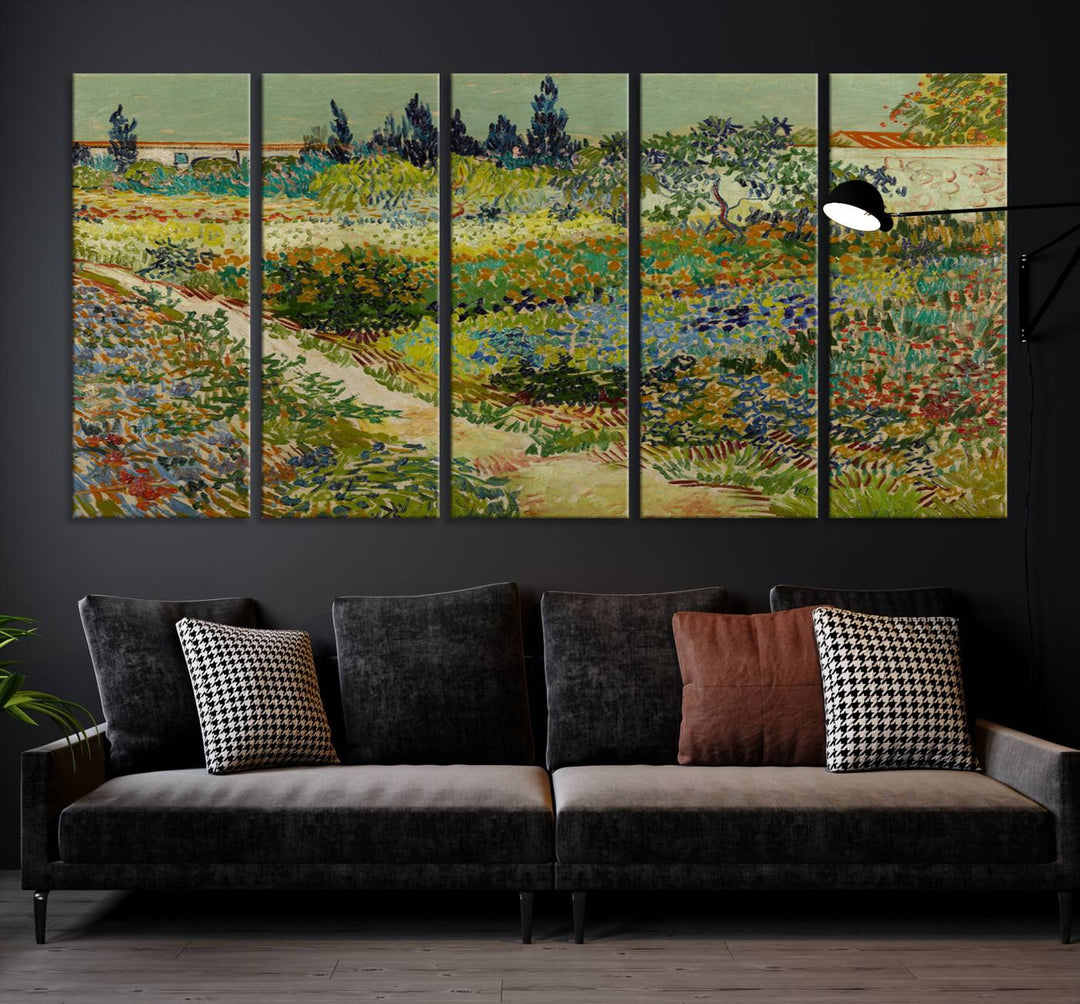 Van Gogh Print Garden at Arles Wall Art Canvas Wall Decor Modern art framed