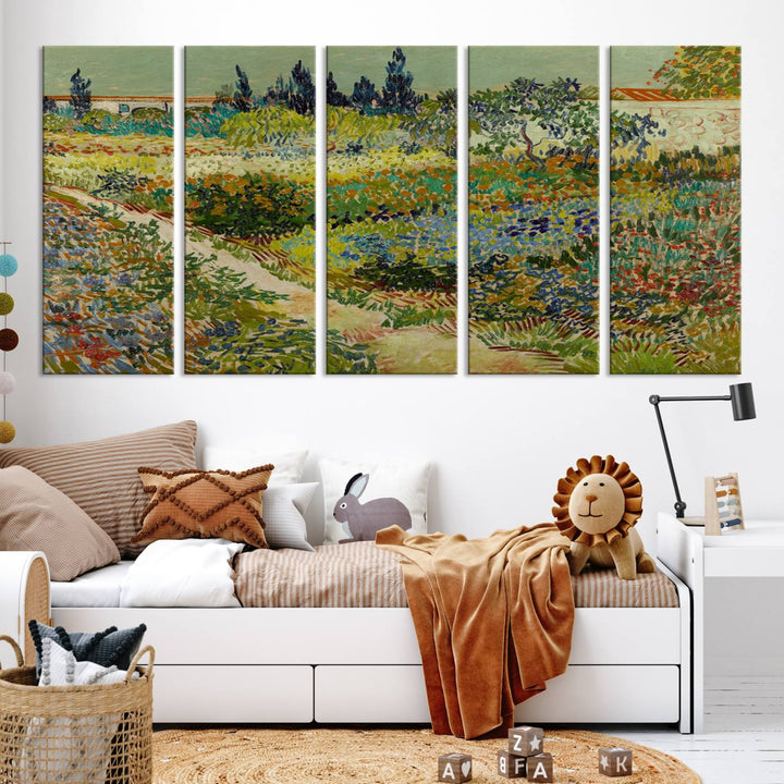 Van Gogh Print Garden at Arles Wall Art Canvas Wall Decor Modern art framed