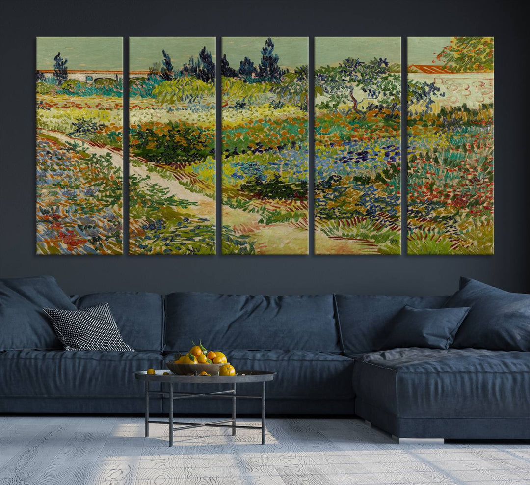 Van Gogh Print Garden at Arles Wall Art Canvas Wall Decor Modern art framed