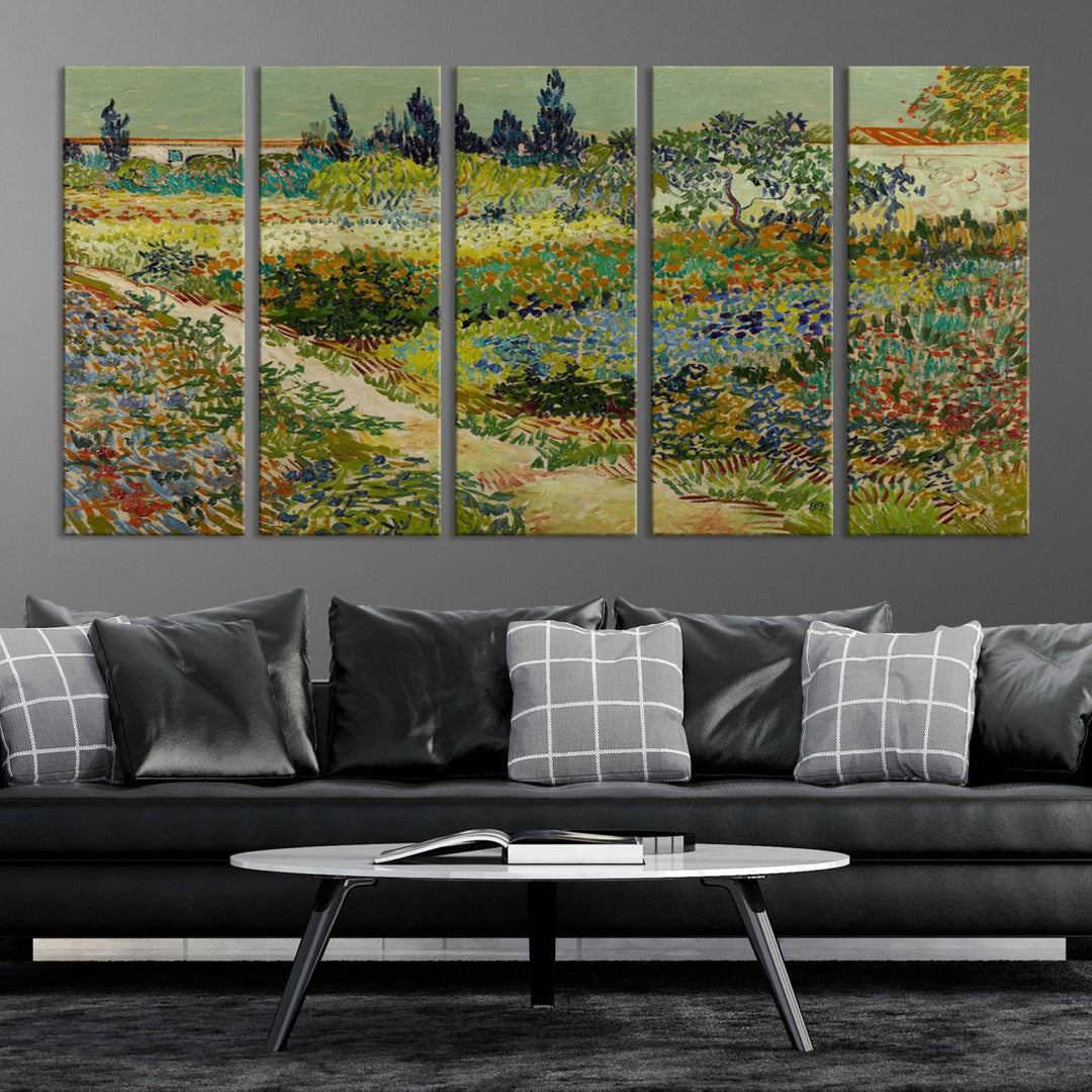 Van Gogh Print Garden at Arles Wall Art Canvas Wall Decor Modern art framed