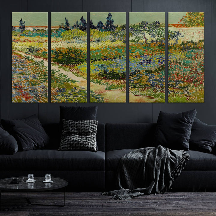 Van Gogh Print Garden at Arles Wall Art Canvas Wall Decor Modern art framed