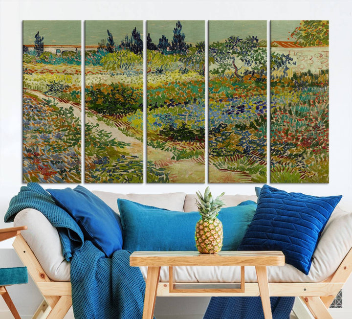 Van Gogh Print Garden at Arles Wall Art Canvas Wall Decor Modern art framed