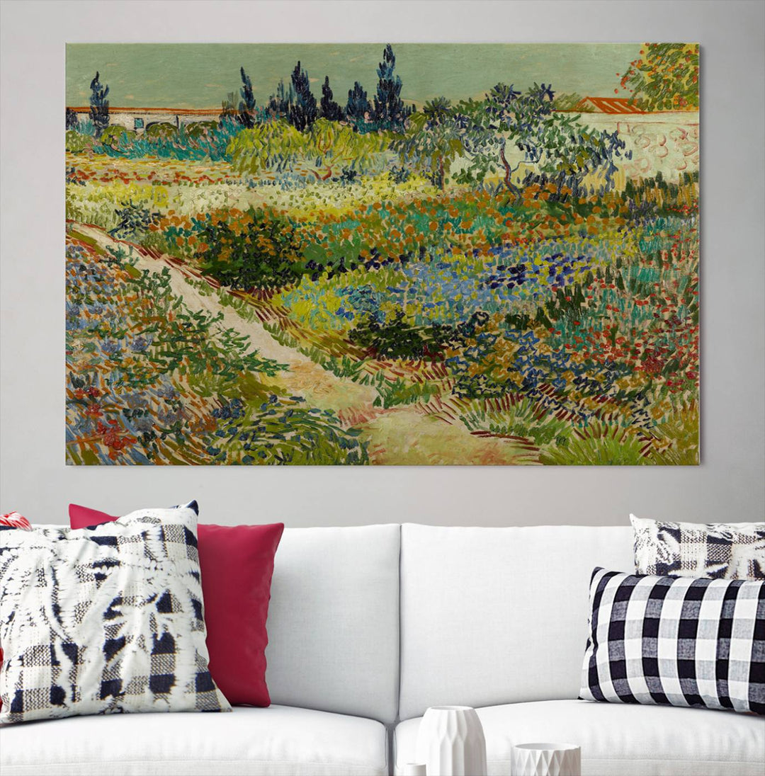 Van Gogh Print Garden at Arles Wall Art Canvas Wall Decor Modern art framed