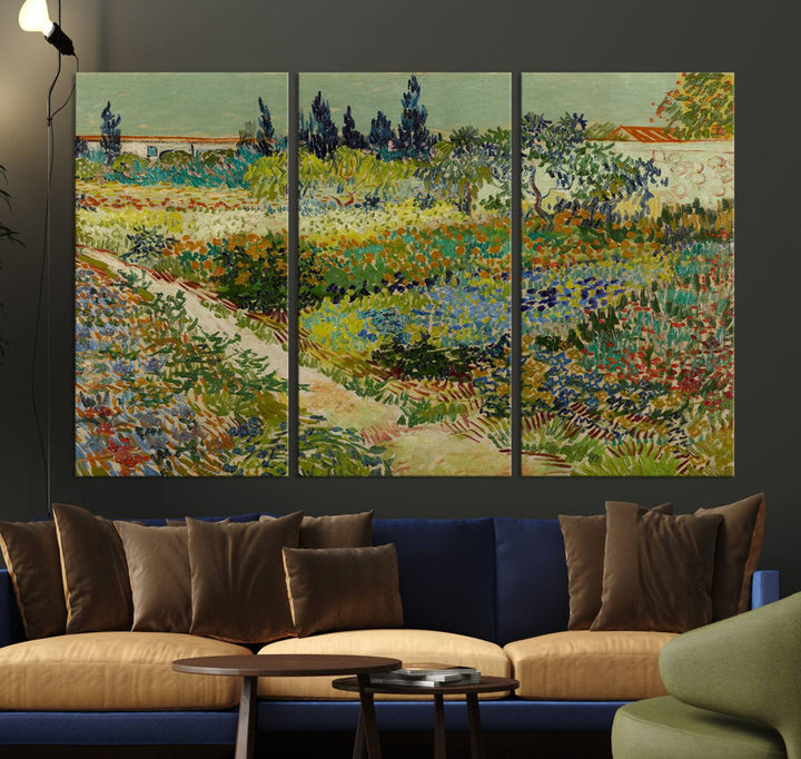 Van Gogh Print Garden at Arles Wall Art Canvas Wall Decor Modern art framed