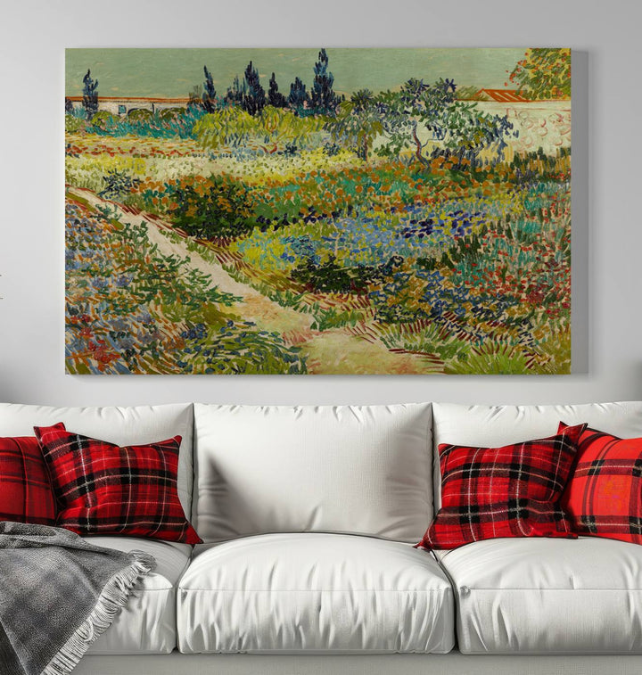 Van Gogh Print Garden at Arles Wall Art Canvas Wall Decor Modern art framed