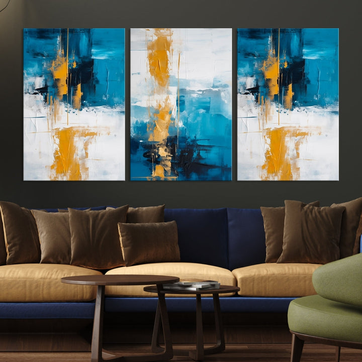 Vibrant Abstract Wall Art Large Canvas Print Soft Apartment Decor Fine Art Wall hanging