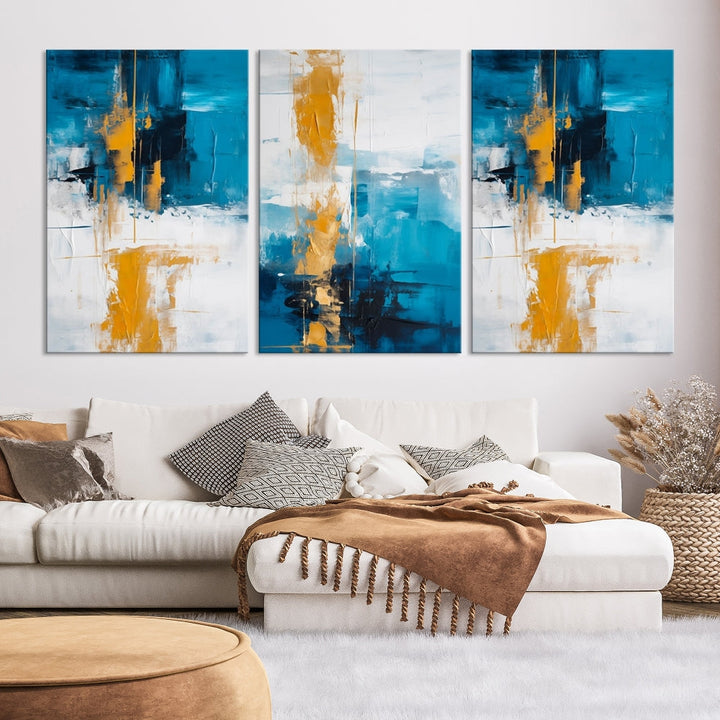 Vibrant Abstract Wall Art Large Canvas Print Soft Apartment Decor Fine Art Wall hanging