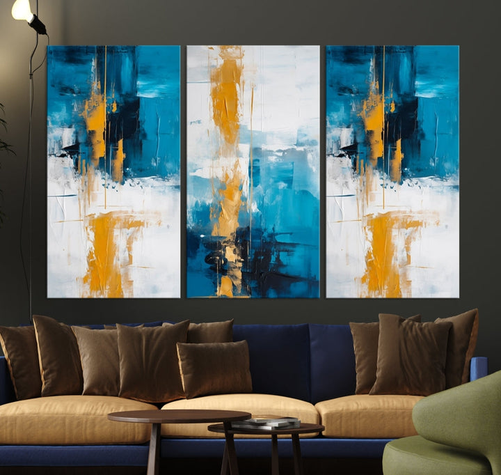 Vibrant Abstract Wall Art Large Canvas Print Soft Apartment Decor Fine Art Wall hanging