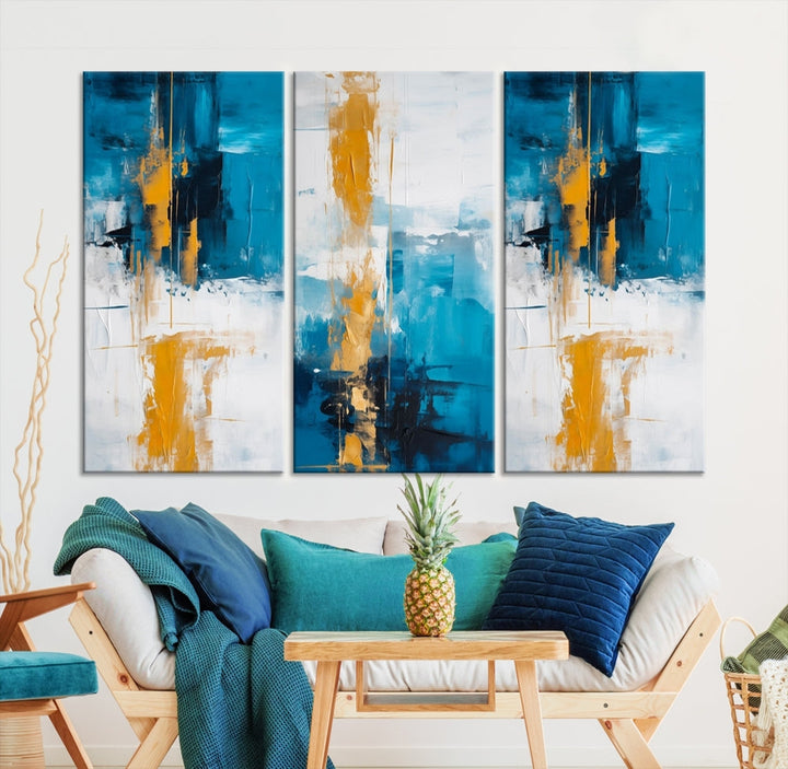 Vibrant Abstract Wall Art Large Canvas Print Soft Apartment Decor Fine Art Wall hanging