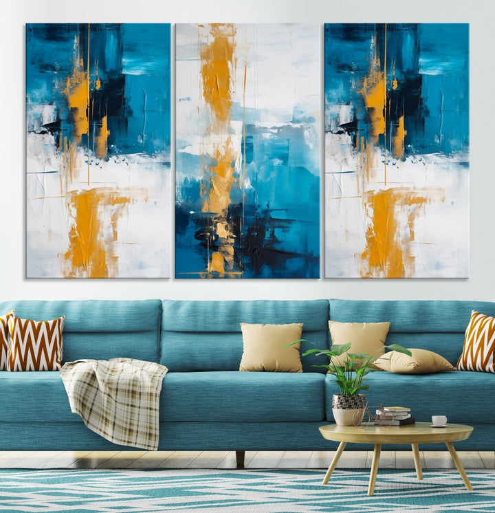 Vibrant Abstract Wall Art Large Canvas Print Soft Apartment Decor Fine Art Wall hanging