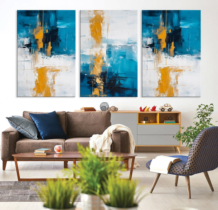 Vibrant Abstract Wall Art Large Canvas Print Soft Apartment Decor Fine Art Wall hanging