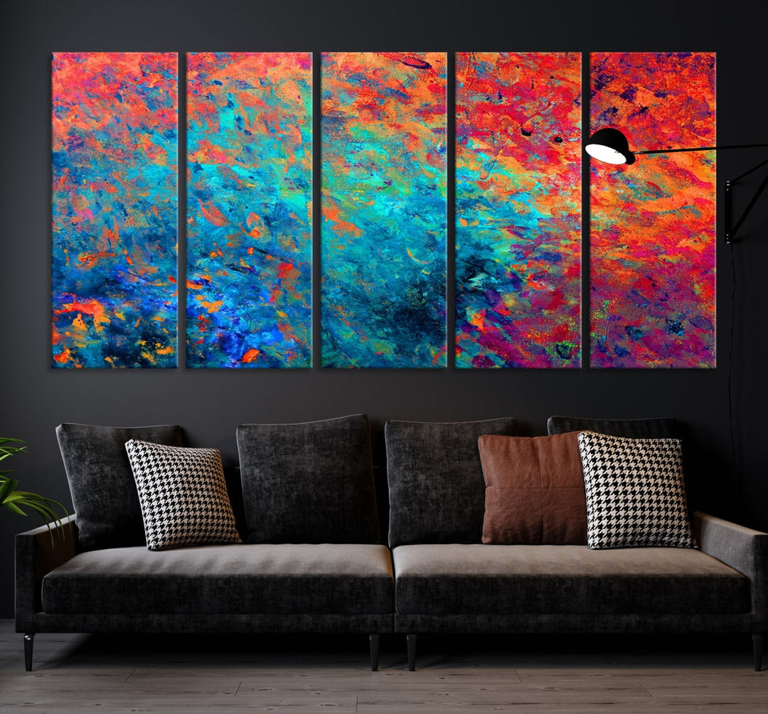 Vivd Modern Abstract Painting on Canvas Wall Art Print Framed Home Decoration