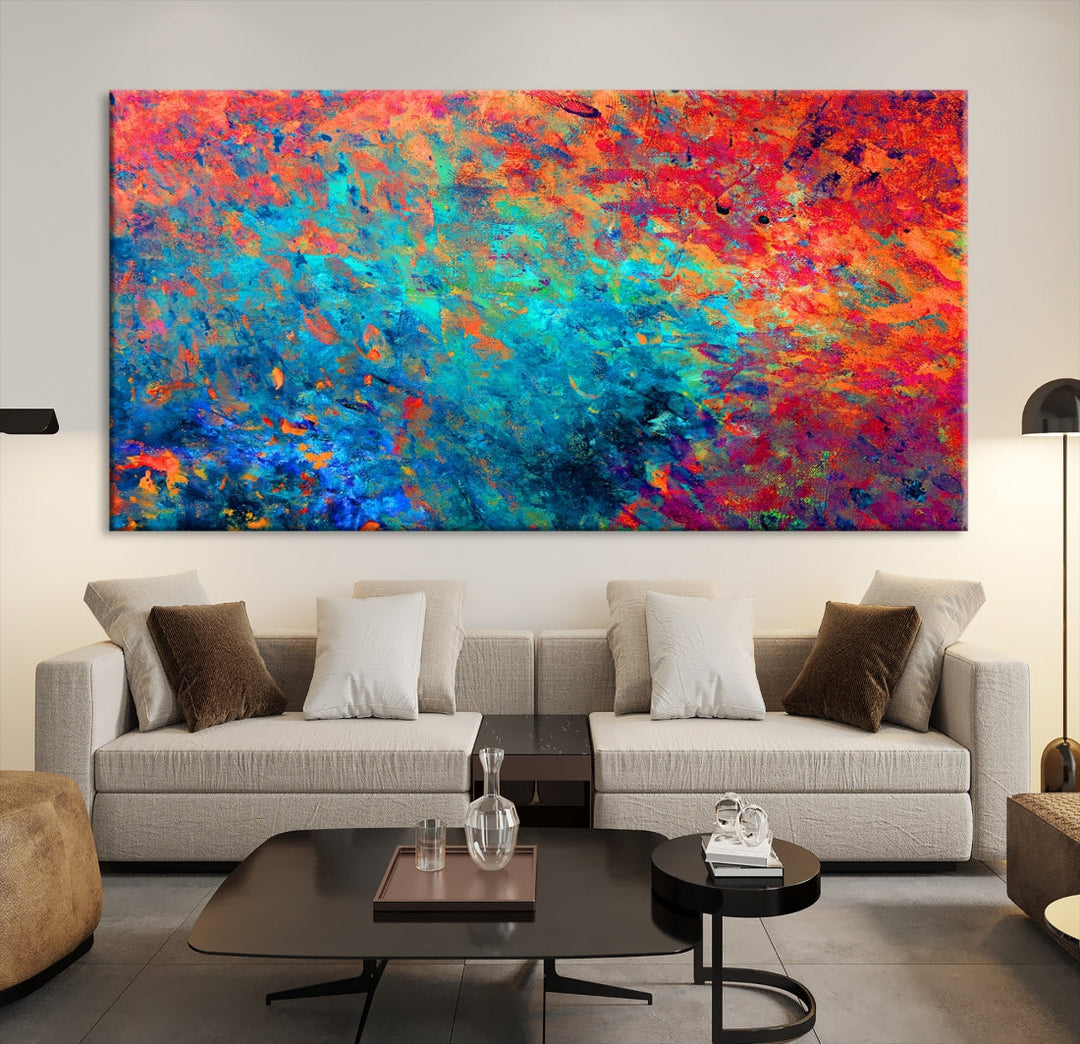 Vivd Modern Abstract Painting on Canvas Wall Art Print Framed Home Decoration