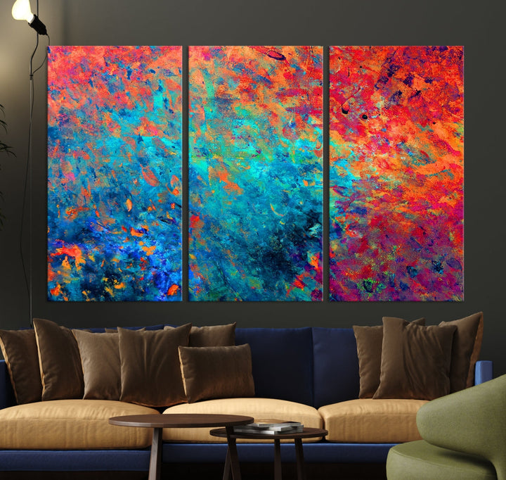 Vivd Modern Abstract Painting on Canvas Wall Art Print Framed Home Decoration