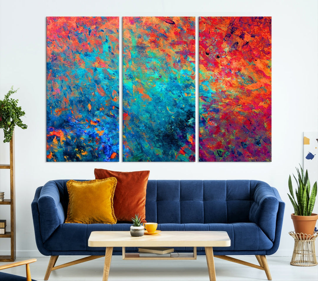 Vivd Modern Abstract Painting on Canvas Wall Art Print Framed Home Decoration