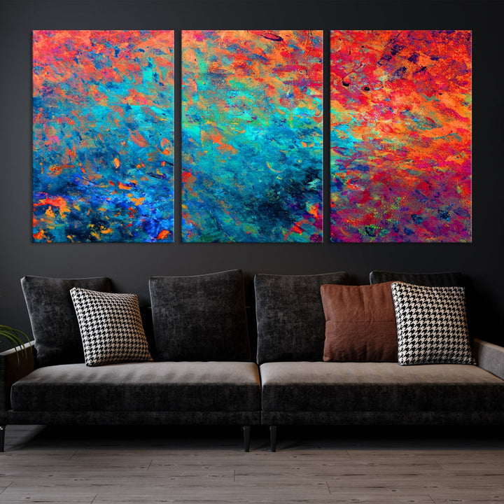 Vivd Modern Abstract Painting on Canvas Wall Art Print Framed Home Decoration