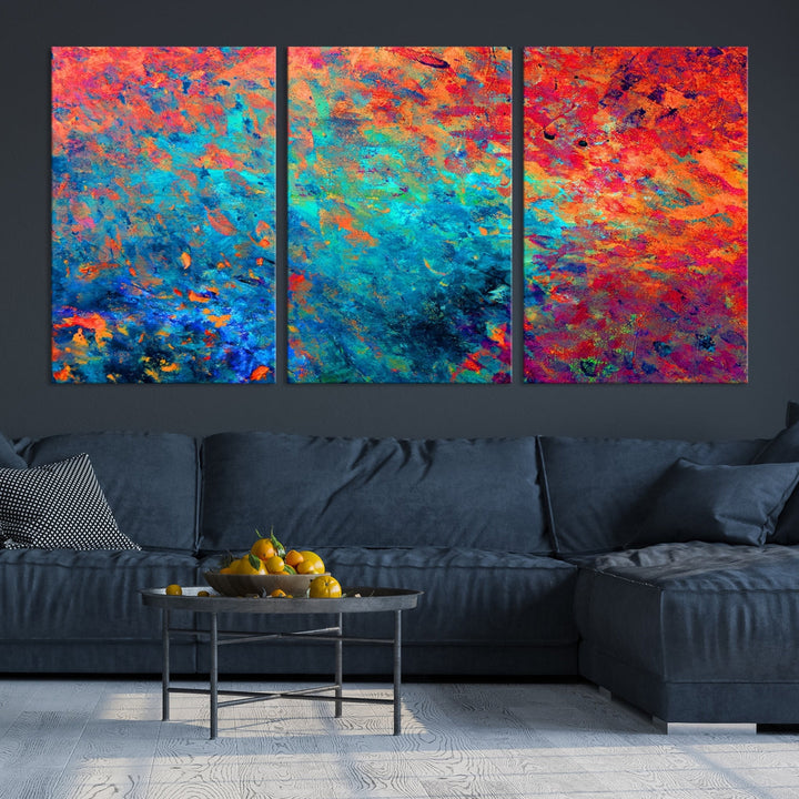 Vivd Modern Abstract Painting on Canvas Wall Art Print Framed Home Decoration