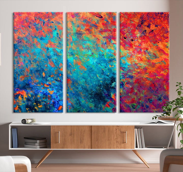 Vivd Modern Abstract Painting on Canvas Wall Art Print Framed Home Decoration