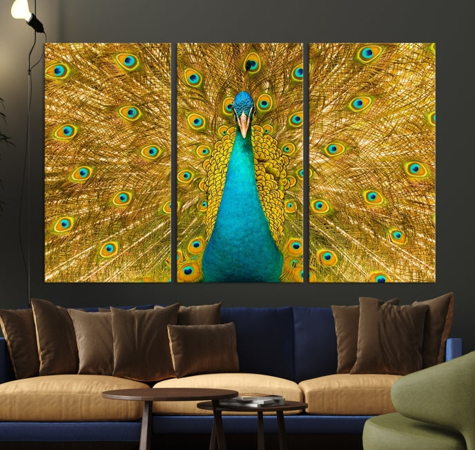 Wall Art Peacock Canvas Print, Peacock Feather Wall Art Canvas Print