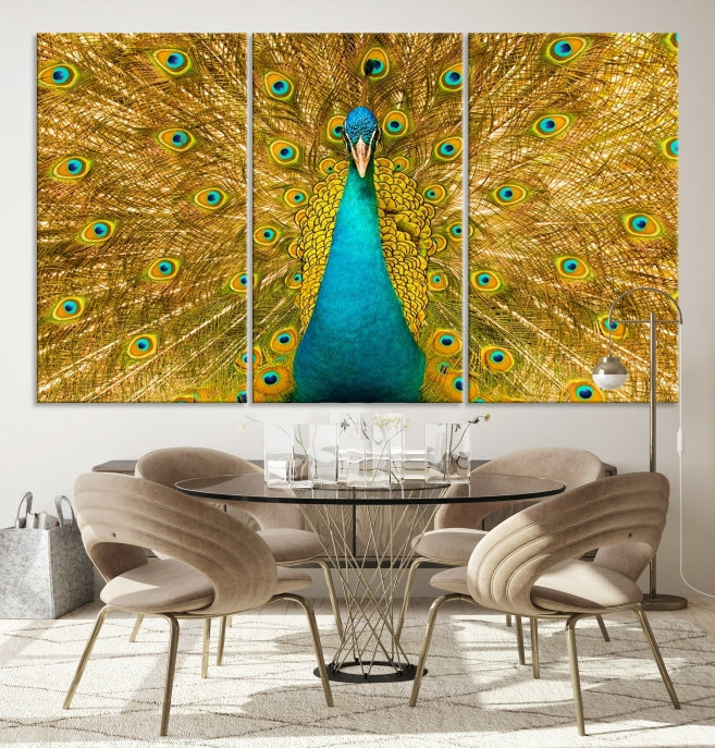 Wall Art Peacock Canvas Print, Peacock Feather Wall Art Canvas Print