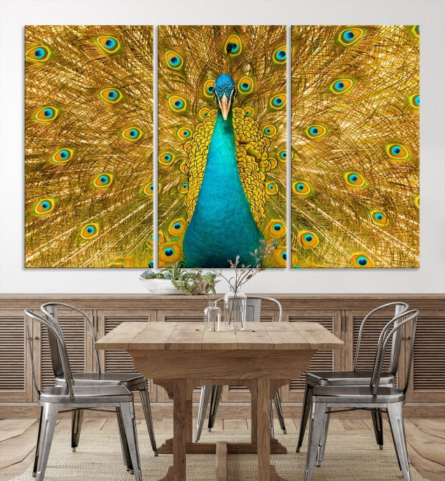 Wall Art Peacock Canvas Print, Peacock Feather Wall Art Canvas Print