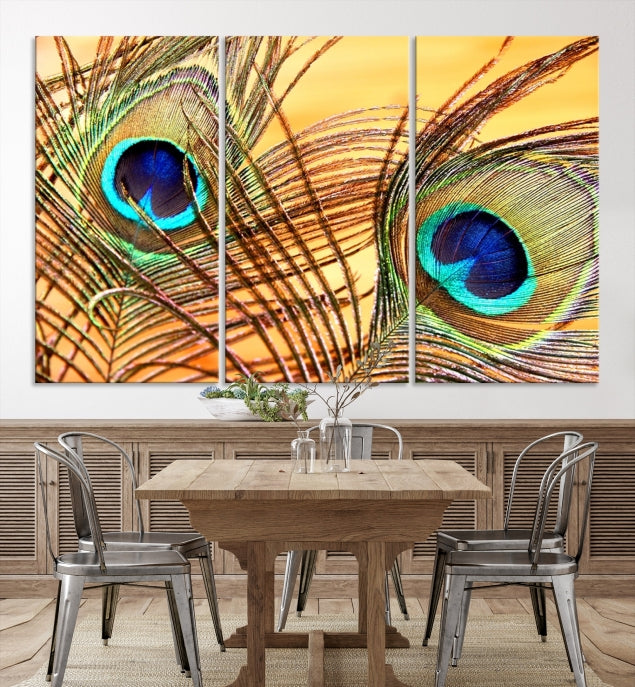 Wall Art Peacock Canvas Print, Peacock Feather Wall Art Canvas Print