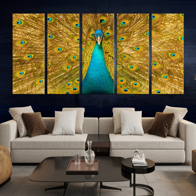 Wall Art Peacock Canvas Print, Peacock Feather Wall Art Canvas Print