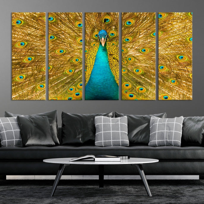 Wall Art Peacock Canvas Print, Peacock Feather Wall Art Canvas Print