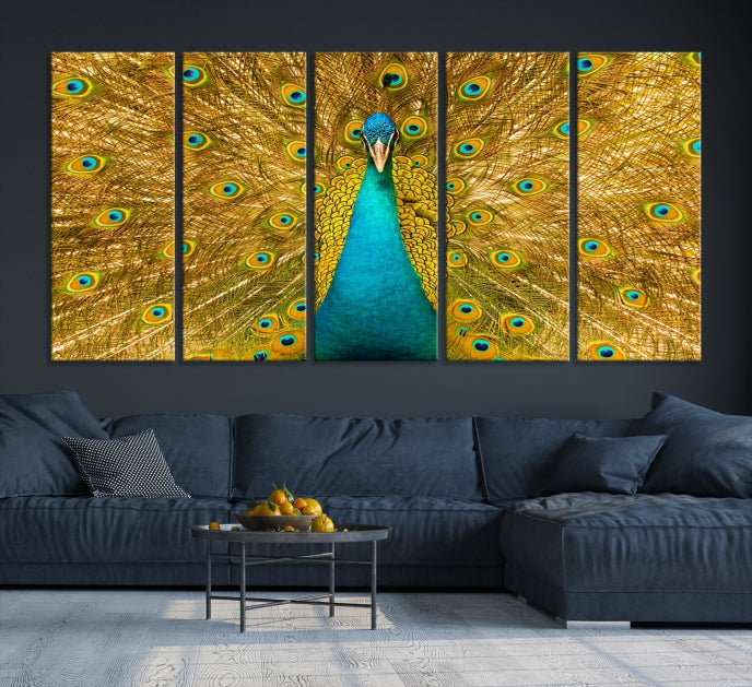 Wall Art Peacock Canvas Print, Peacock Feather Wall Art Canvas Print