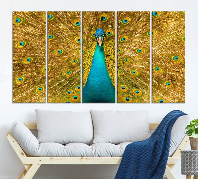 Wall Art Peacock Canvas Print, Peacock Feather Wall Art Canvas Print