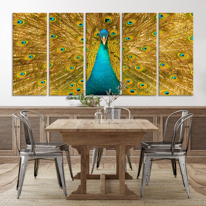 Wall Art Peacock Canvas Print, Peacock Feather Wall Art Canvas Print