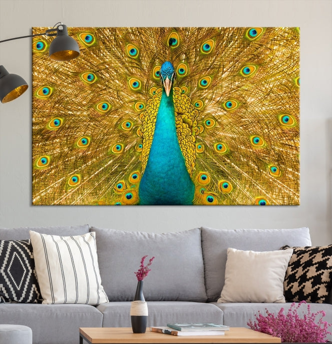 Wall Art Peacock Canvas Print, Peacock Feather Wall Art Canvas Print