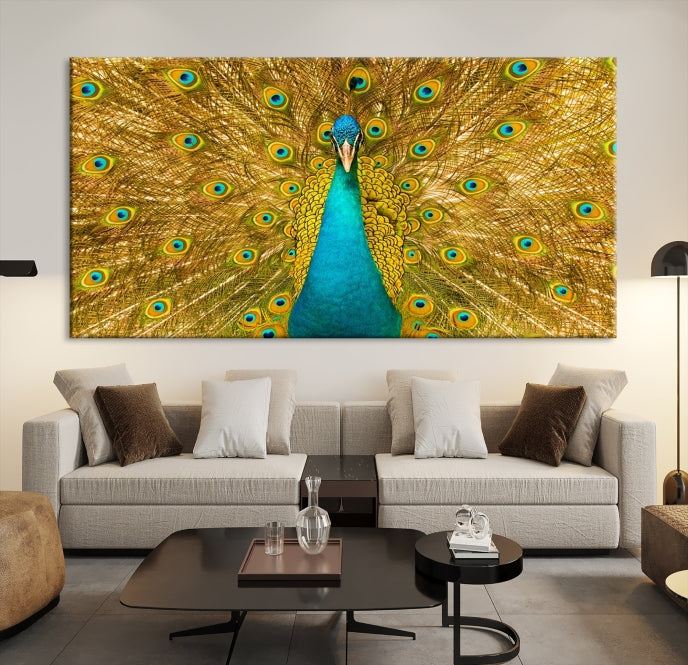 Wall Art Peacock Canvas Print, Peacock Feather Wall Art Canvas Print