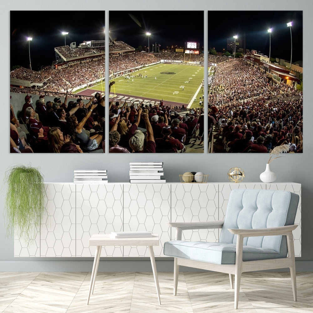 Washington Grizzly Stadium Canvas Print, American Football Wall Art Canvas Print, Sport Wall Art Print