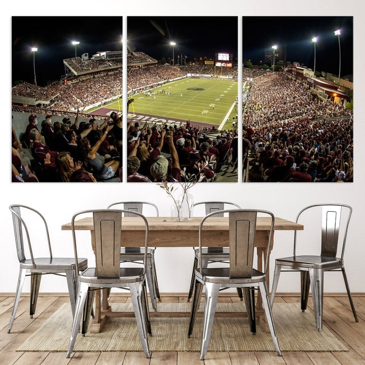 Washington Grizzly Stadium Canvas Print, American Football Wall Art Canvas Print, Sport Wall Art Print