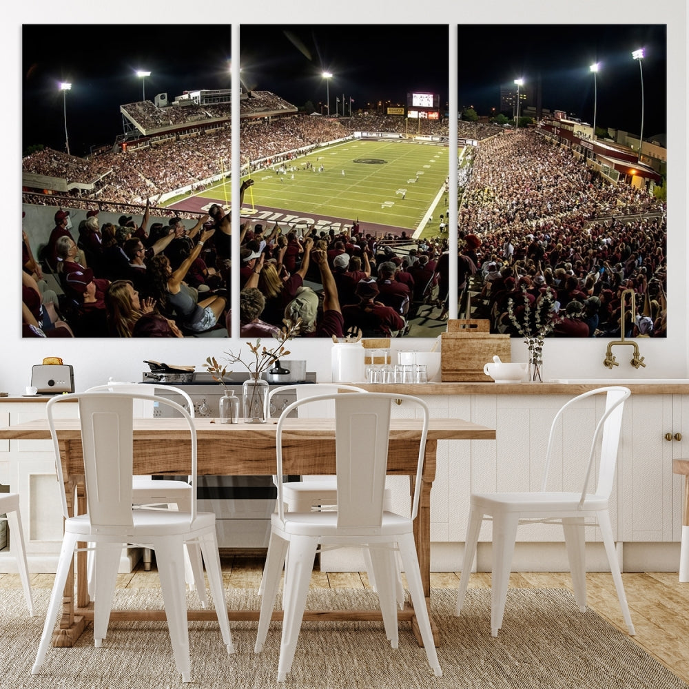 Washington Grizzly Stadium Canvas Print, American Football Wall Art Canvas Print, Sport Wall Art Print