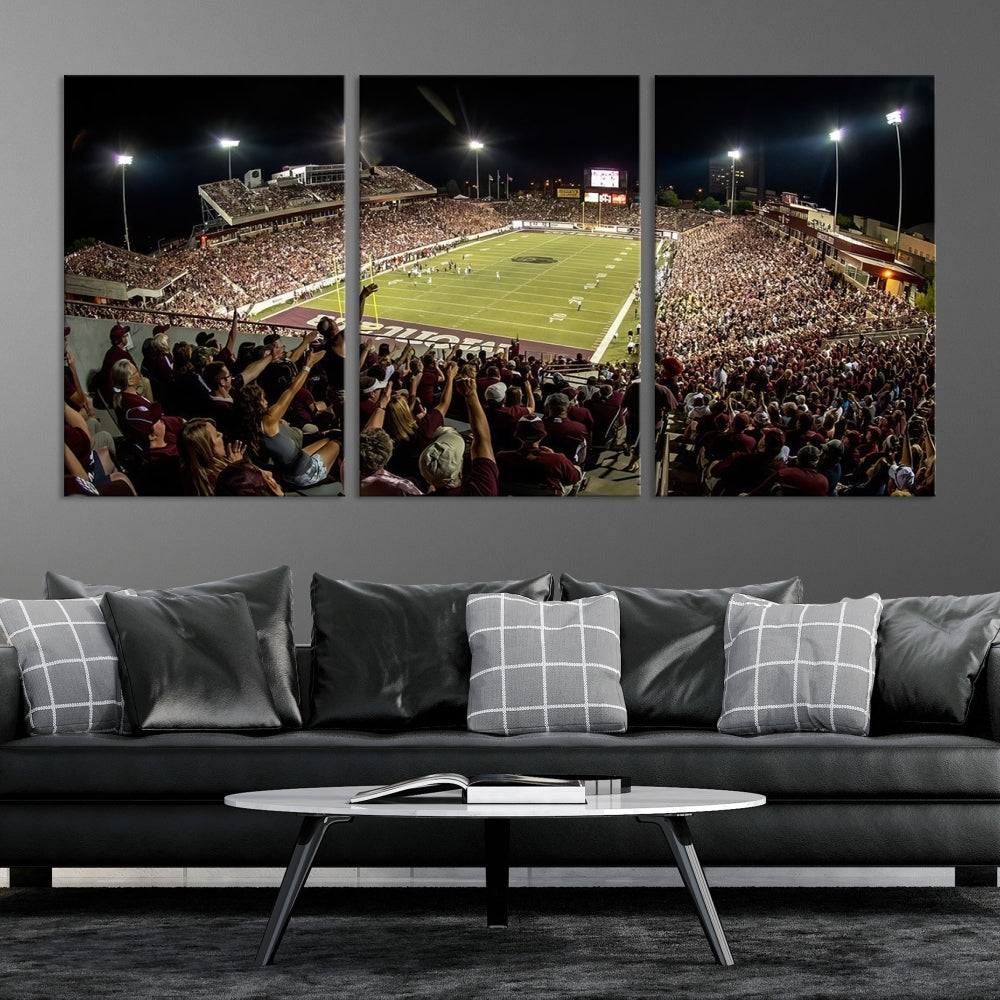 Washington Grizzly Stadium Canvas Print, American Football Wall Art Canvas Print, Sport Wall Art Print