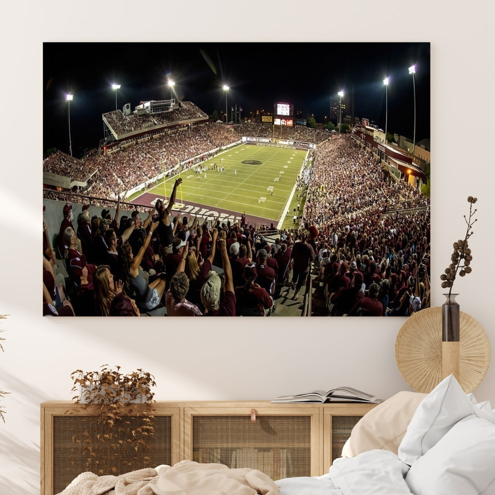 Washington Grizzly Stadium Canvas Print, American Football Wall Art Canvas Print, Sport Wall Art Print