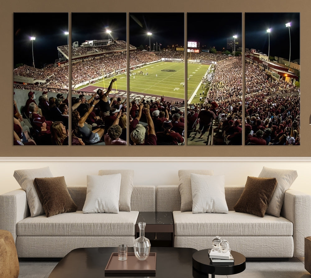 Washington Grizzly Stadium Canvas Print, American Football Wall Art Canvas Print, Sport Wall Art Print