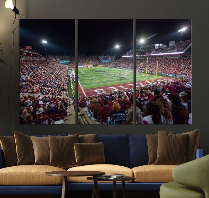 Washington Grizzy Football Stadium American Football Wall Art Canvas Print, Stadium Sport Wall Art Print